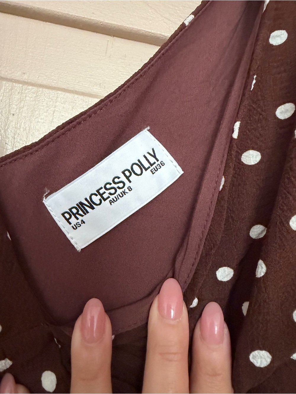 Princess Polly Brown Polka Dot Maxi Dress - Picture 2 of 3